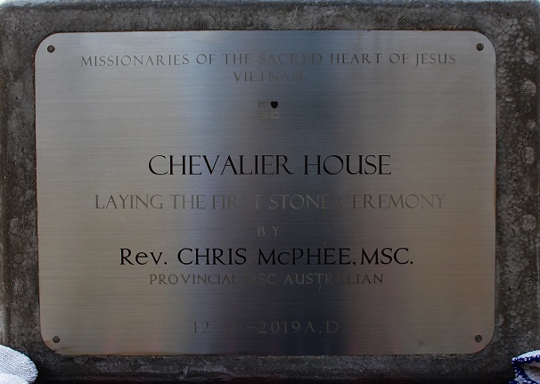 1st stone of Chevalier House