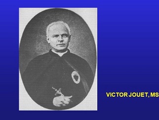 B) Contacts MSC through Secular Priests of the Sacred Heart. C) Attracted and committed to the MSC through the devotion to Our Lady. of the Sacred Heart. D) Arrives at Issoudun on December 26, 1864 at 4 a.m. E) Returns to Marseilles. 1) New-found enthusiasm. 2) Makes devotion to Our Lady of the Sacred Heart known in Marseilles. VICTOR JOUET, MSC.