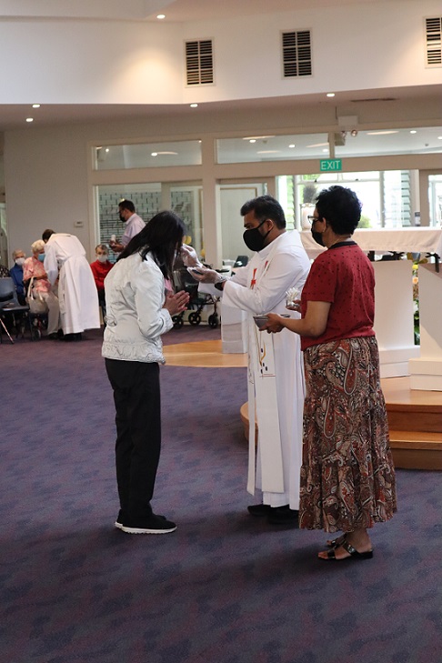 Friday Michael Stephan MSC annointing during mass