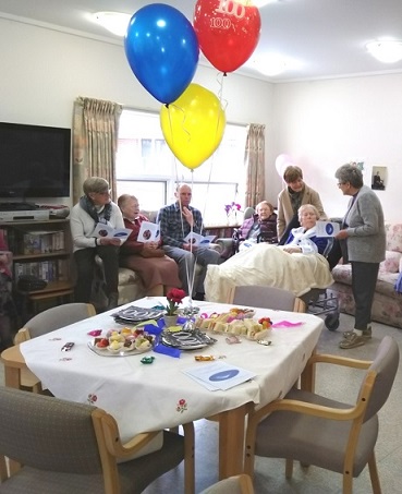 During Prayer for Trish 100th Birthday