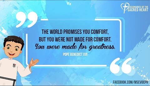 msc vocation poster pope benedict