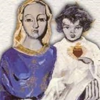 Some images for tomorrow’s celebration, the Feast of Our Lady of the Sacred Heart  A mother in every culture.