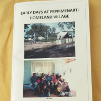 Martin Wilson and his booklet Early Days at Peppiminarti Homeland Village.  Not long before he died, last month, Martin Wilson published a memoir of the centre at Peppiminarti in the Northern Territory. The Chevalier Institute at Kensington issued it