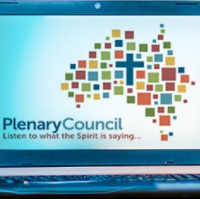 Chris McPhee MSC, Philippa Murphy OLSH, Mary Drum MSC, Delegates to the Plenary Council